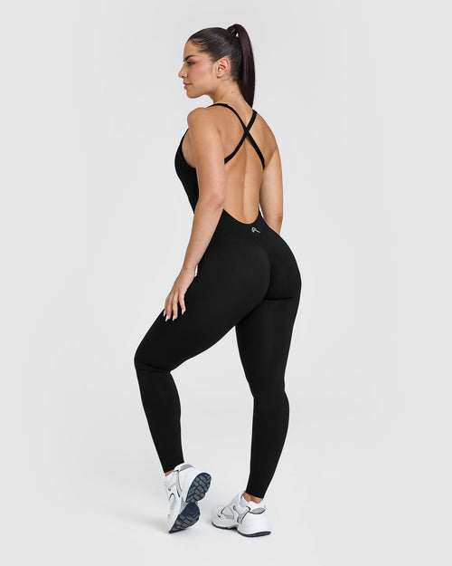 Unified Scoop Back All In One Long | Black