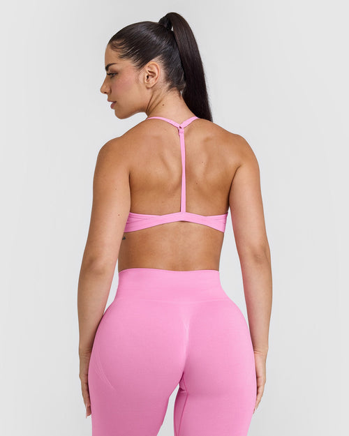 Unified Ultra Micro V Neck Bralette | Power Pink