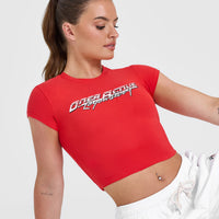 Cotton Baby T-Shirt with Graphic | Muscle Mommy Red