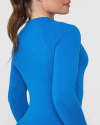Go To Seamless Fitted Long Sleeve Top | Retro Blue