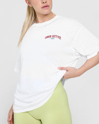 Legendary Graphic Print Washed T-Shirt | White