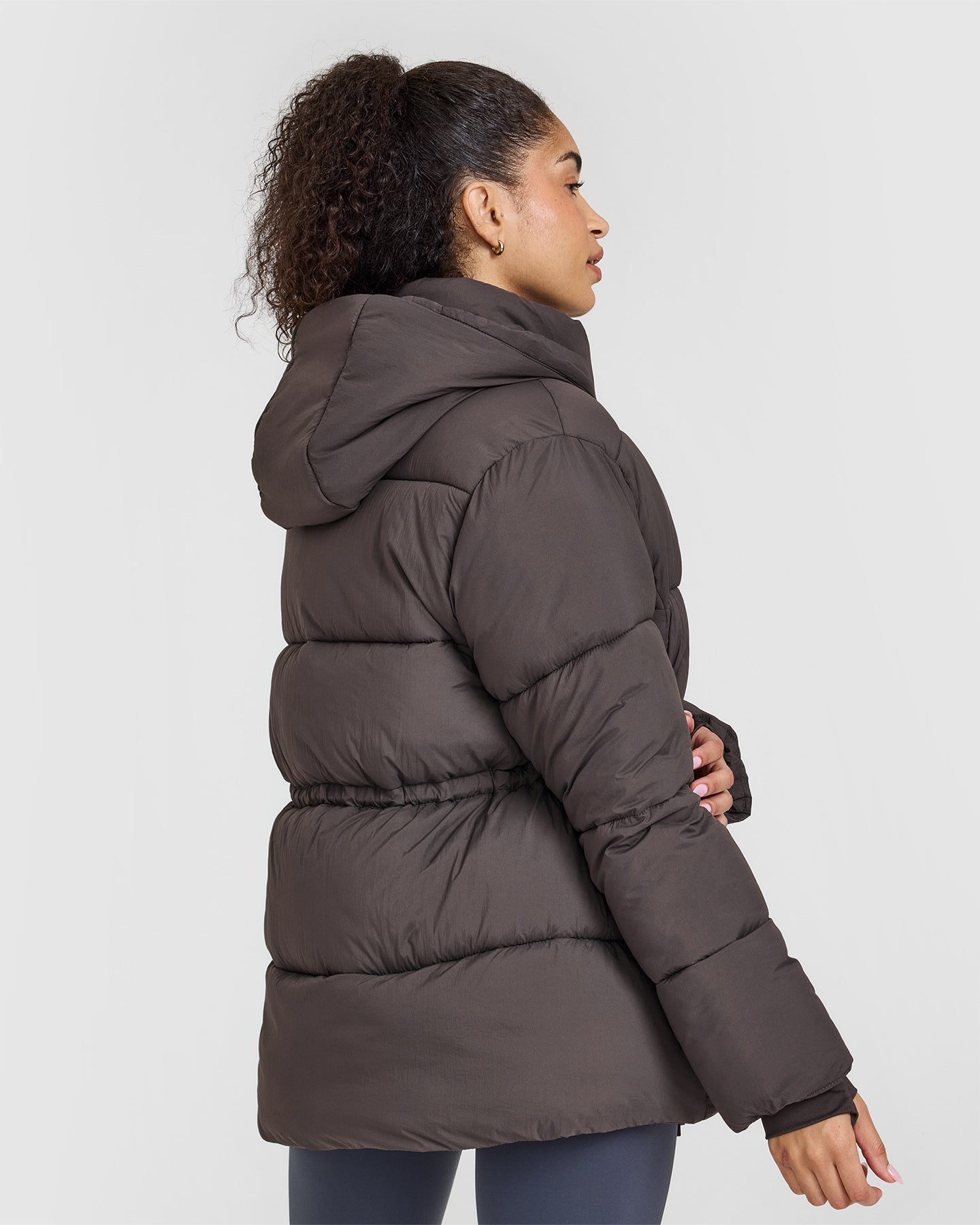 Women's Hooded Puffer Jacket - Mid Length | Oner Active