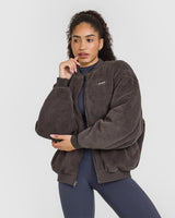 Reversible Bomber Jacket | Truffle Brown