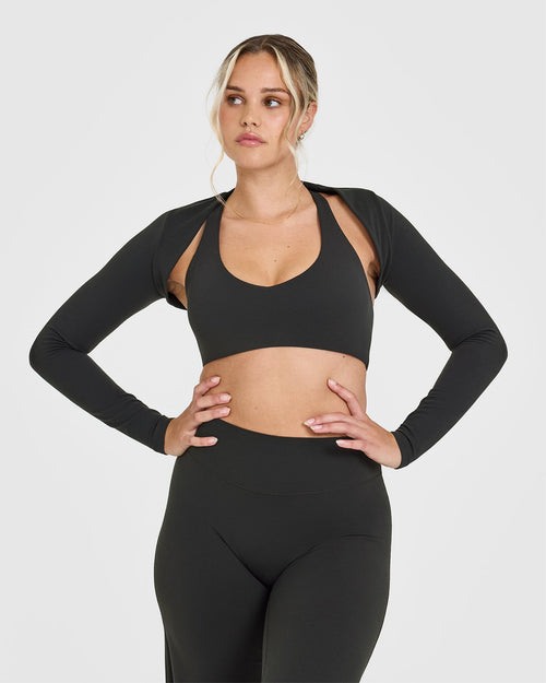 Oner Modal SoftMotion™ Long Sleeve Shrug | Soft Black