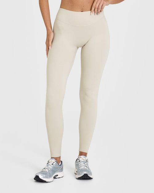 Oner Modal SoftMotion™ Leggings with White Logo | Sand