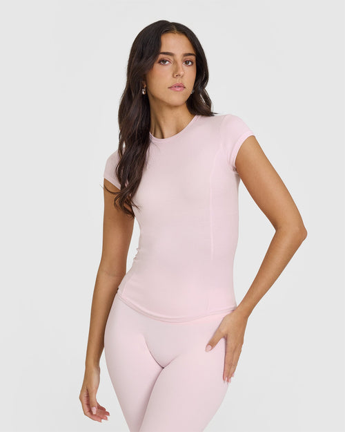 Oner Modal Mellow™ Rib T-Shirt | Ballet Pink