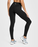 UnifiedMove Wrap Leggings White Logo | Black