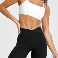UnifiedMove Wrap Leggings White Logo | Black