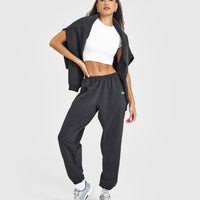 Lightweight Joggers with Printed Logo | Coal