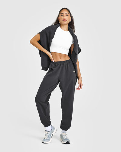 Lightweight Joggers with Printed Logo | Coal