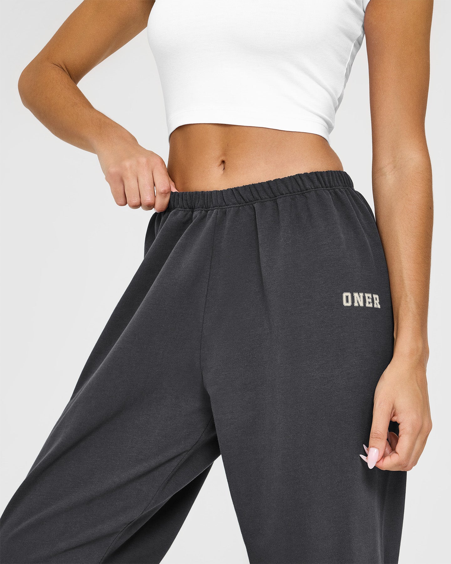 Lightweight Joggers with Printed Logo | Coal
