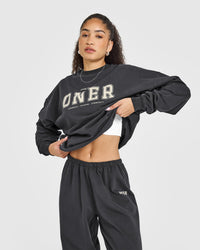 Lightweight Joggers with Printed Logo | Coal