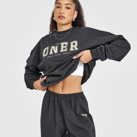 Lightweight Joggers with Printed Logo | Coal