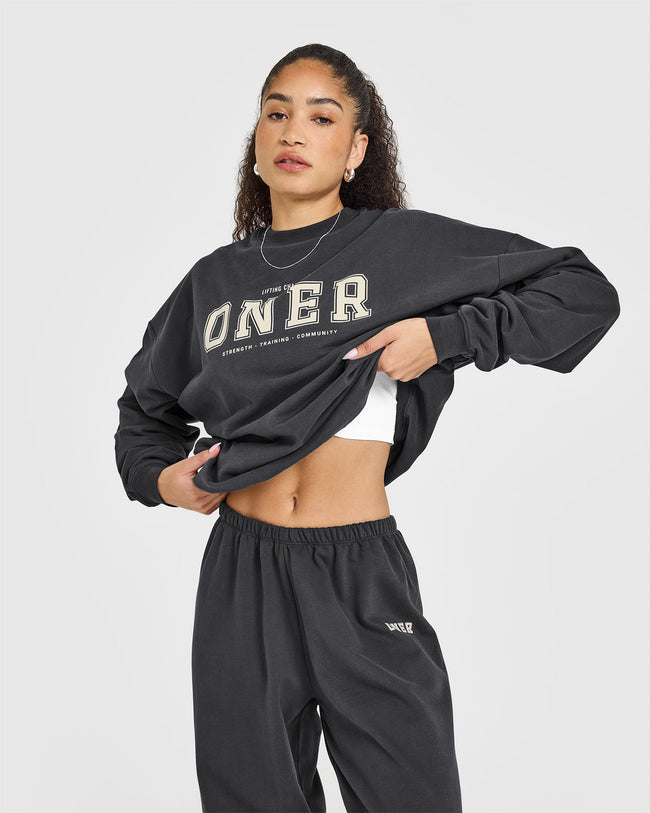 Lightweight Joggers with Printed Logo | Coal