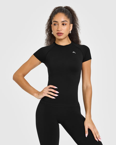 Women's Black Fitted Top