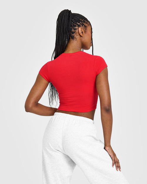 Cotton Icon Baby T-Shirt | Muscle Mommy Red