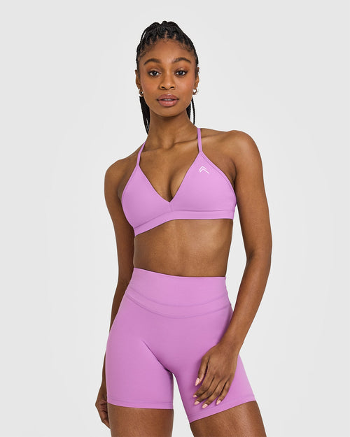 Oner Modal EasyLift™ Ultra Minimal V Neck Bralette | Orchid Purple