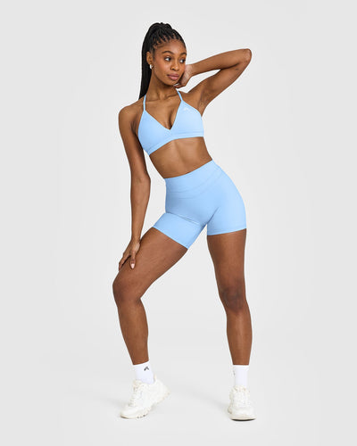 UnifiedMove High Waisted Shorts 6" | Powdered Blue
