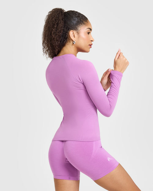 Go To Seamless Fitted Long Sleeve Top | Orchid Purple