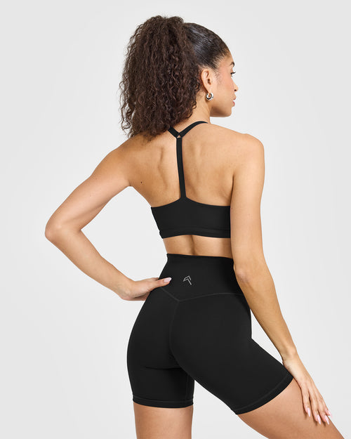 Timeless Square Neck Sports Bra | Black