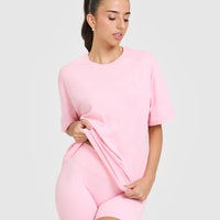 Classic Oversized Lightweight T-Shirt | Petal Pink