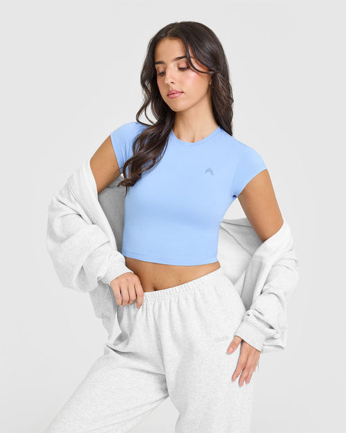 Oner Modal Cotton Icon Baby T-Shirt | Powdered Blue