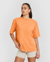 Raising The Bar Oversized Washed T-Shirt | Apricot Orange
