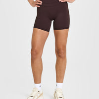 UnifiedMove™ High Waisted Shorts 6" | Plum Brown
