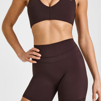 UnifiedMove™ High Waisted Shorts 6" | Plum Brown