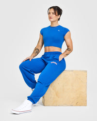 Foundations Joggers With Graphic | Oasis Blue