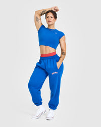 Foundations Joggers With Graphic | Oasis Blue
