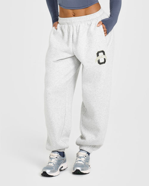 Oner Modal Foundations Jogger With Printed Graphic | Light Grey Marl