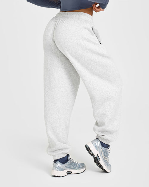 Foundations Joggers With Printed Graphic | Light Grey Marl