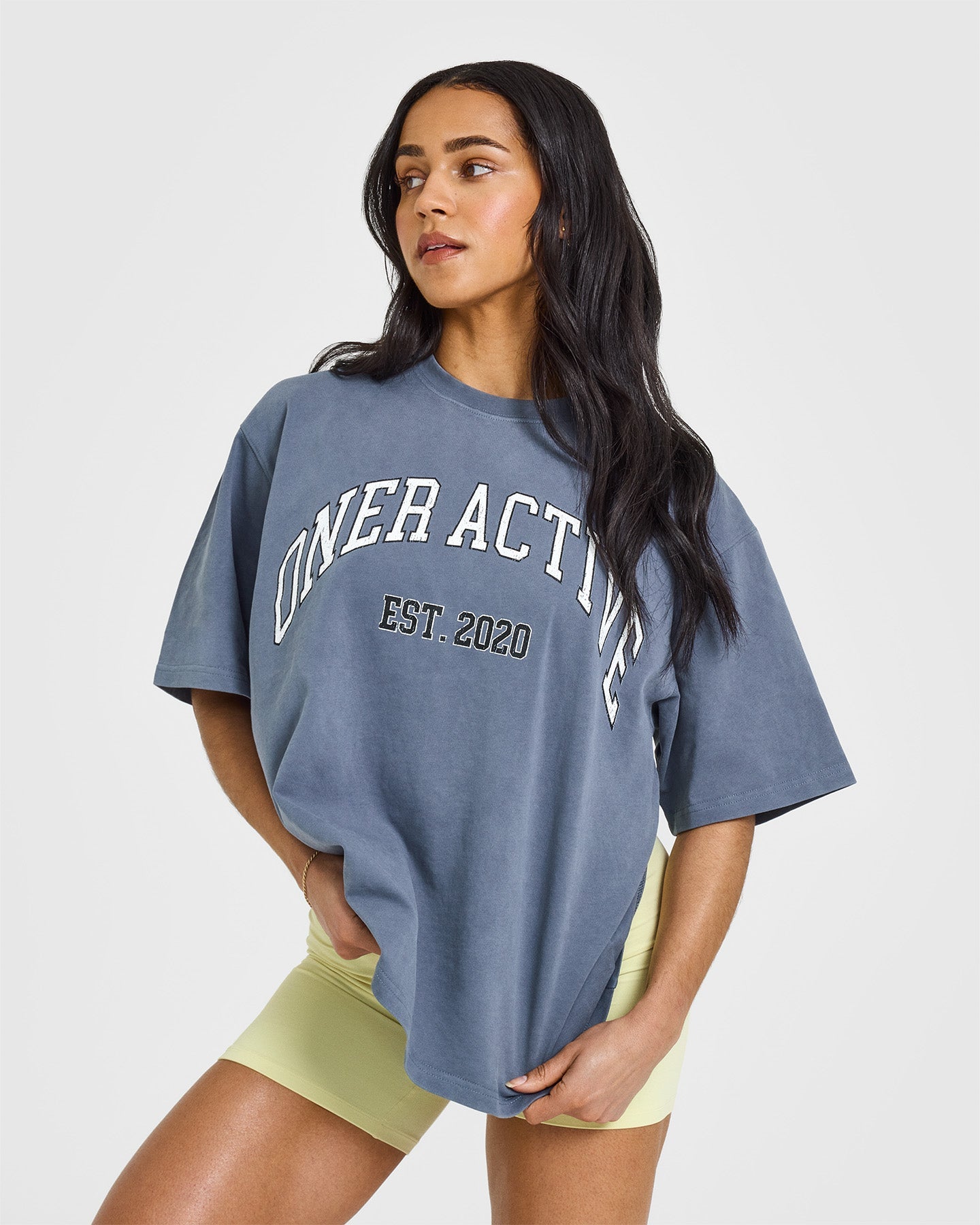 Oner Graphic Washed T-Shirt | Granite Blue