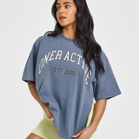 Oner Graphic Washed T-Shirt | Granite Blue
