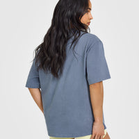 Oner Graphic Washed T-Shirt | Granite Blue