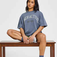 Oner Graphic Washed T-Shirt | Granite Blue