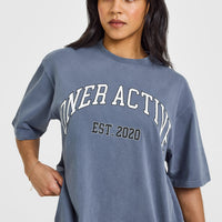 Oner Graphic Washed T-Shirt | Granite Blue