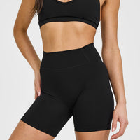 Timeless High Waisted Shorts 6" | Black