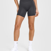 Timeless High Waisted Shorts 6" | Coal