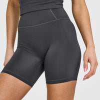 Timeless High Waisted Shorts 6" | Coal