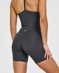 Timeless High Waisted Shorts 6" | Coal