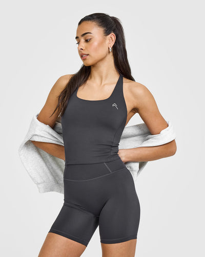 Timeless High Waisted Shorts 6" | Coal