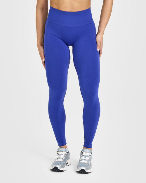 Oner Modal Effortless Seamless Leggings with White Logo | Space Blue