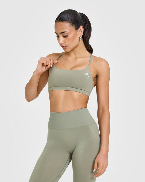 Oner Modal Everyday Cross Over Bralette | Soft Sage Green
