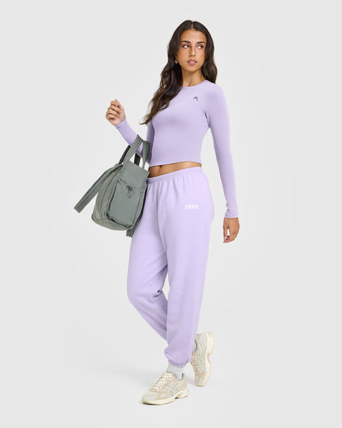 Cotton Icon Long Sleeve Top | Lavender Purple