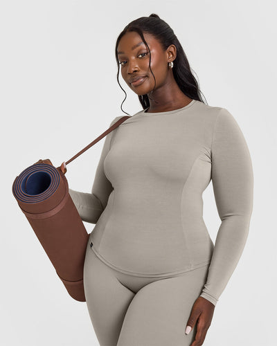 Mellow™ Soft Long Sleeve Top | Warm Sand