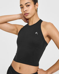 Go To Seamless Fitted Mid Vest | Black