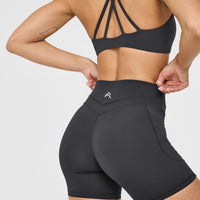 UnifiedMove™ High Waisted Pocket Shorts 6" | Coal