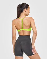EasyLift™ Ultra Minimal V Neck Bralette | Charged Lime Green